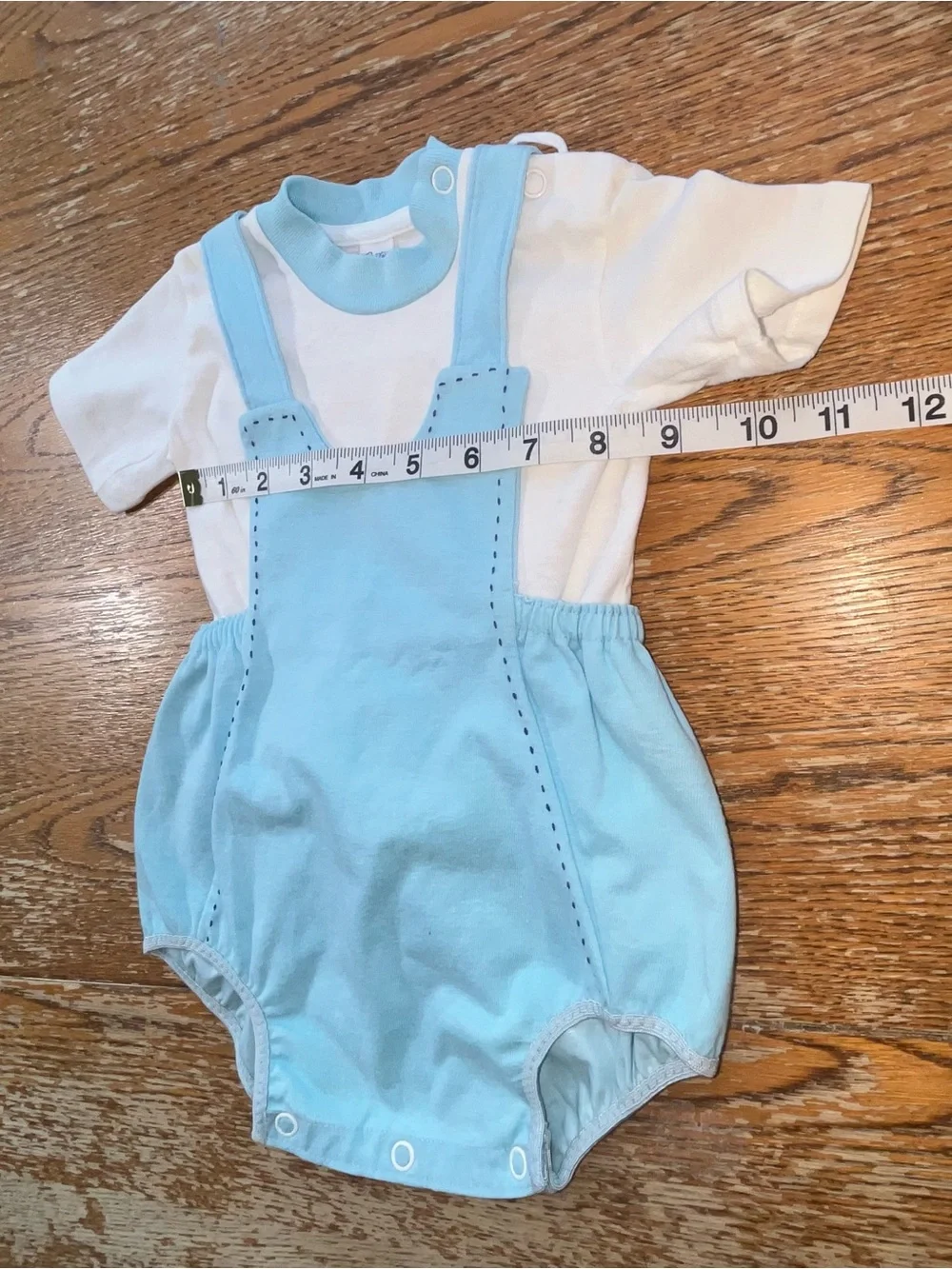 Vintage 70s -80s Carters 2 piece Bubble Romper Size 6m